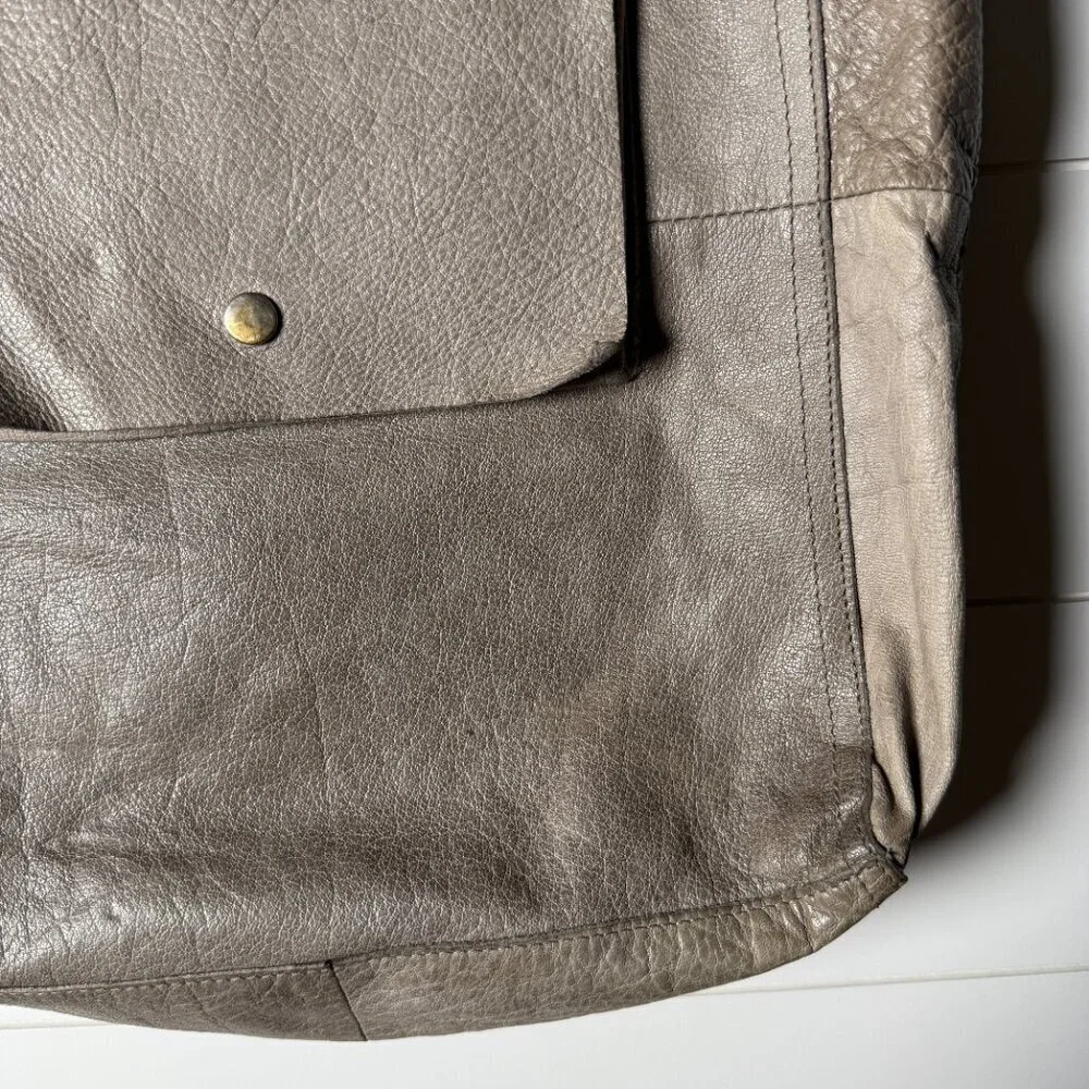 Day & Mood Hobo Gray Bag 100% Leather Two Handle
